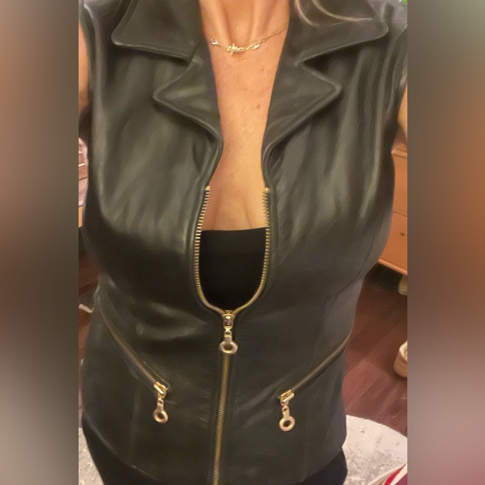 B b dakota leather vintage 1980 vest 1990